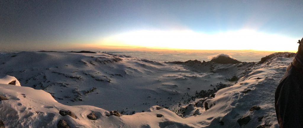 View from Stella Point on Mount Kilimanjaro